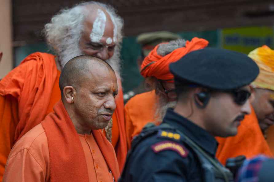 Ayodhya: Uttar Pradesh Chief Minister Yogi Adityanath visits Hanuman...