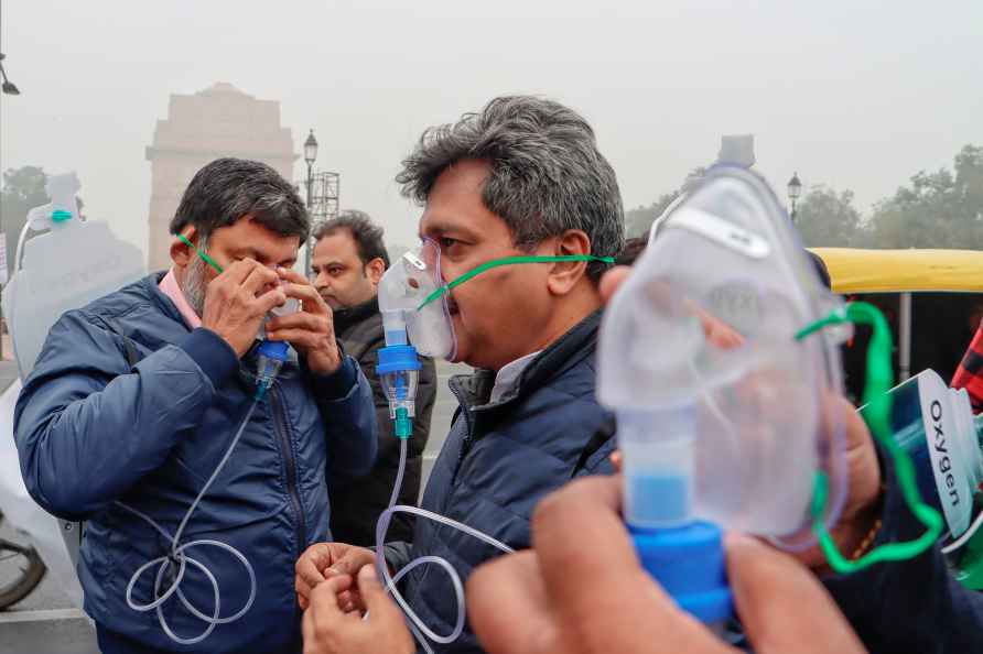 BJP protest against air pollution in Delhi