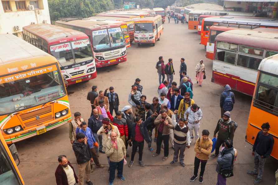 Bus drivers protest in UP