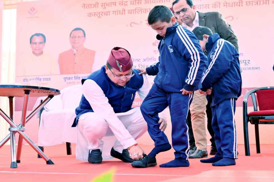 Dehradun: Uttarakhand Chief Minister Pushkar Singh Dhami during ...