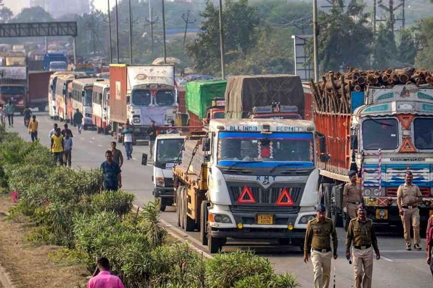 Truckers protest in Nagpur