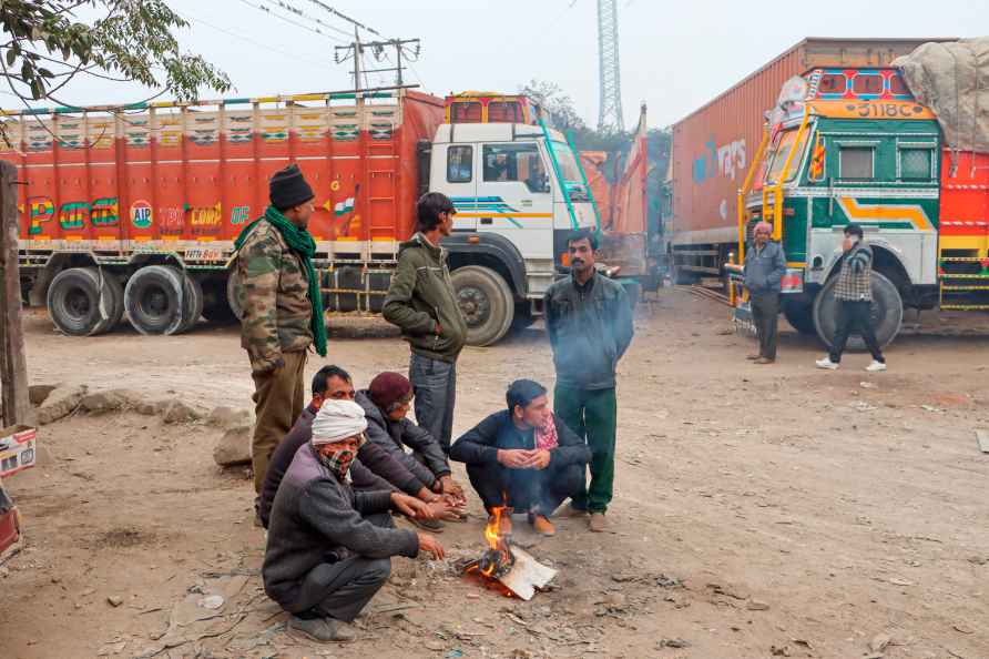 Truck drivers' strike in Delhi