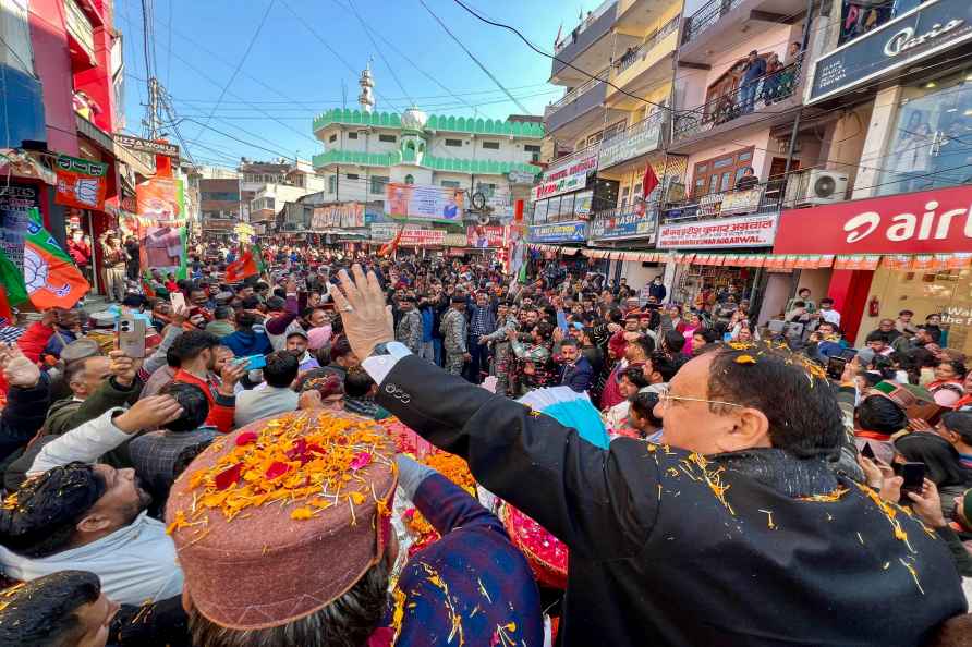 JP Nadda at roadshow in Solan