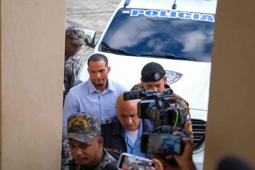 Tampa Bay Rays shortstop Wander Franco is escorted by police to ...