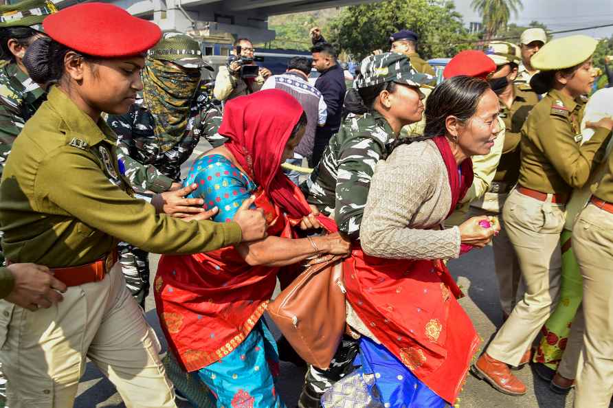 Assam Venture Teachers Association protest