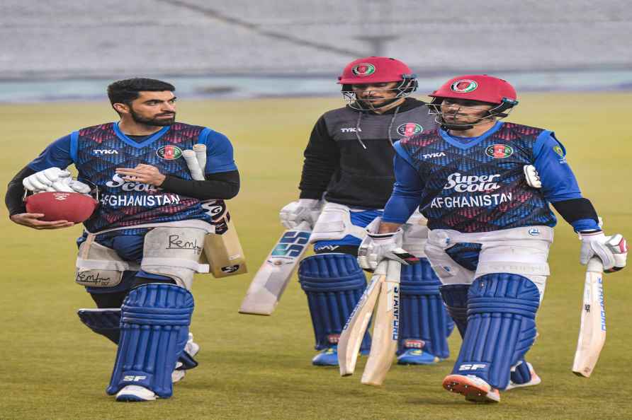 Afghanistan cricket team practice