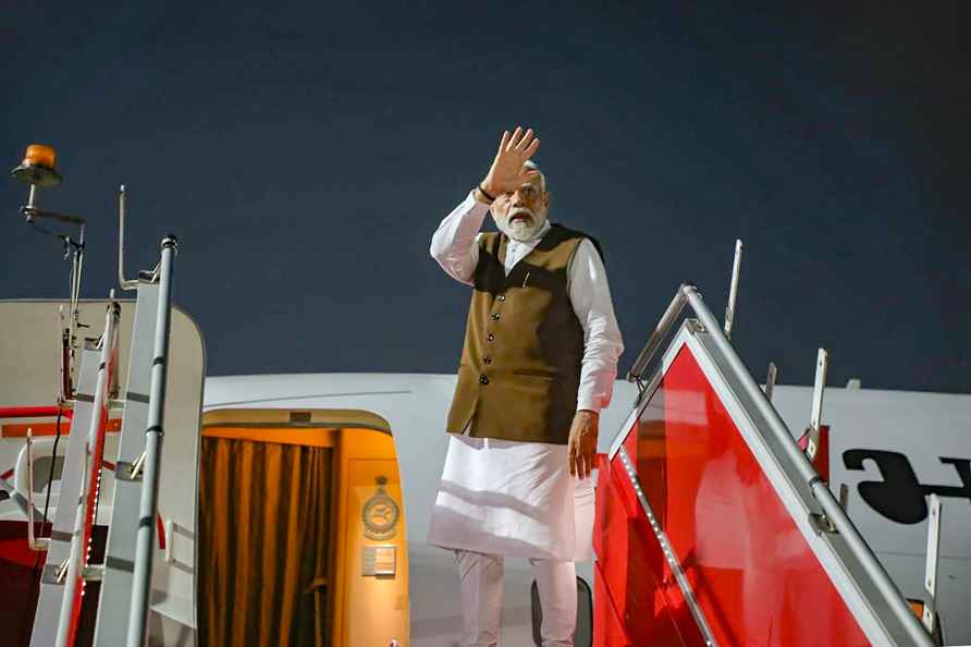 PM leaves from Ahmedabad