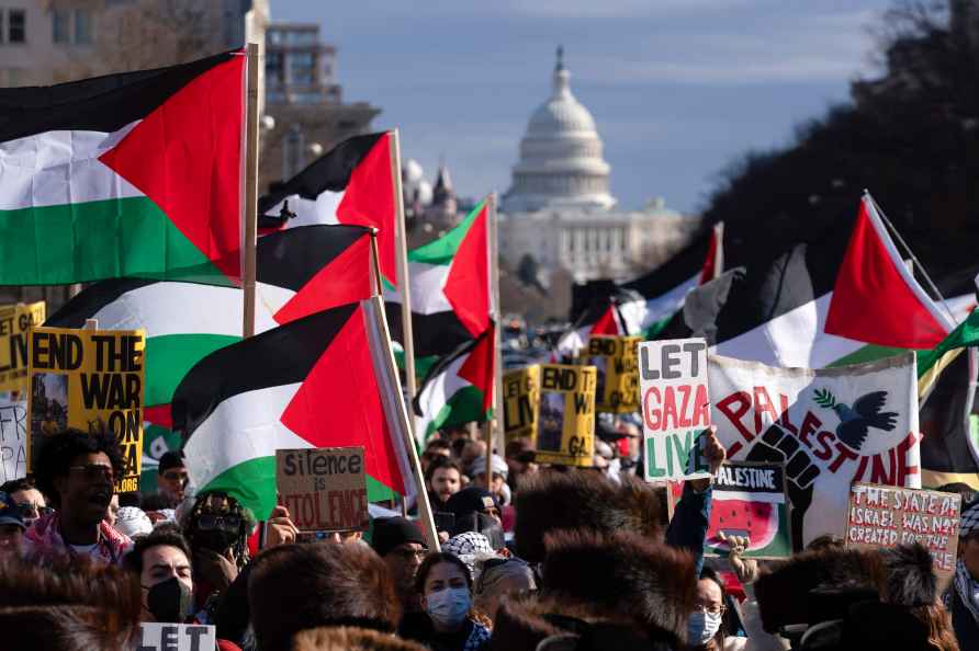 Protest march on Washington for Gaza