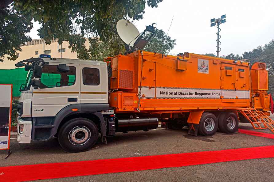 **EDS: WITH STORY** New Delhi: An NDRF HAZMAT vehicle parked in ...