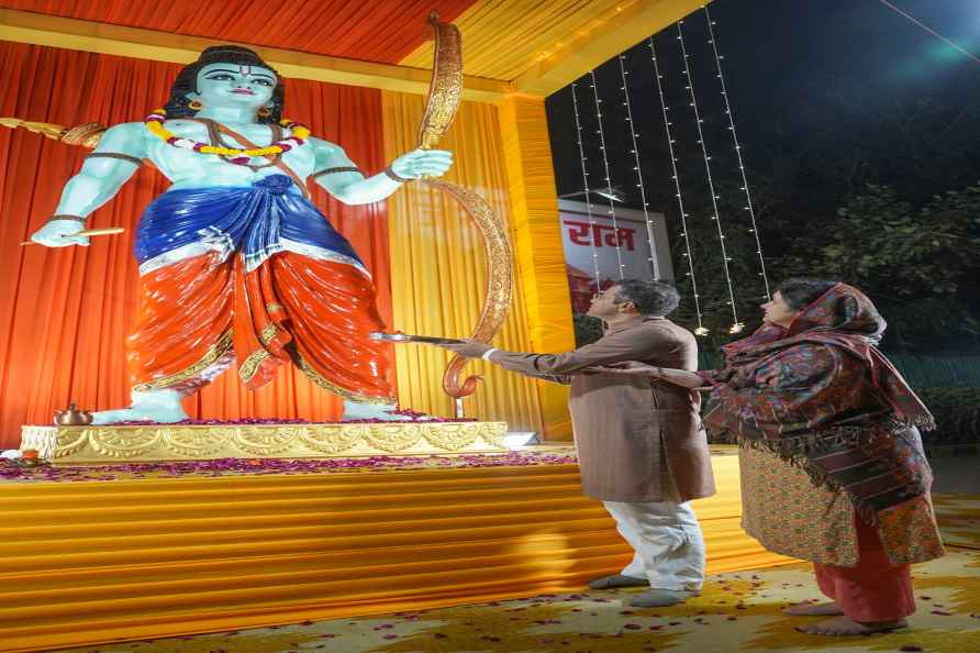 15-feet statue of Lord Ram outside MP Parvesh residence