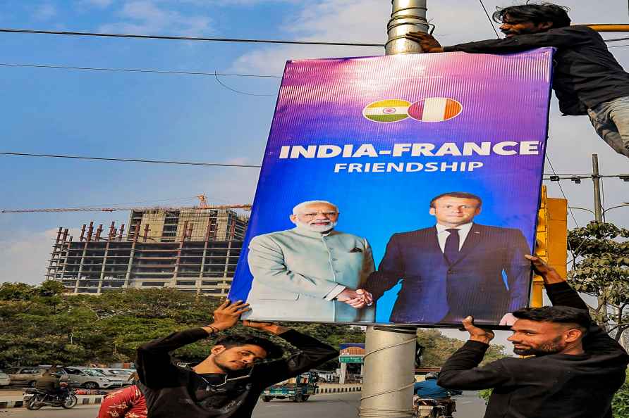 Preparations in Jaipur for French President's visit