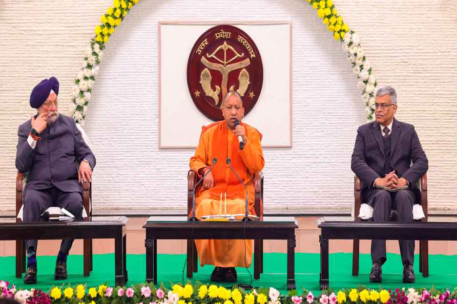 Yogi Adityanath addressing media