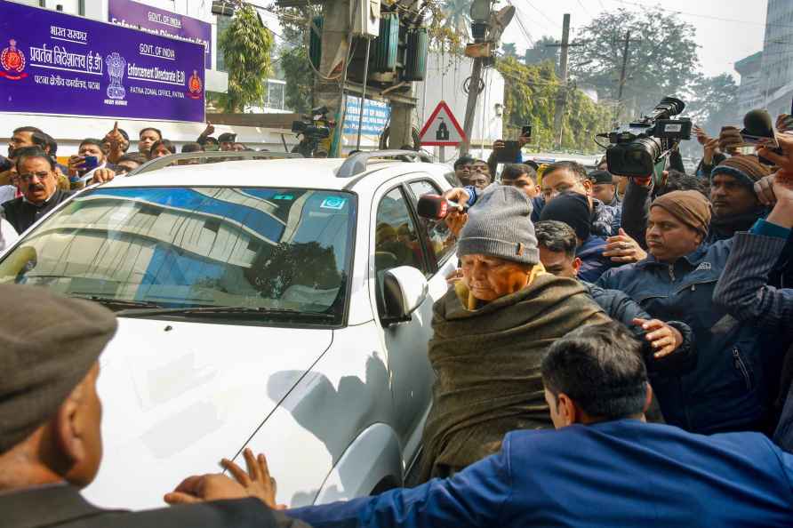 Lalu Yadav at ED office