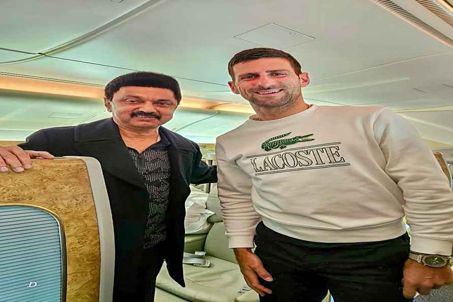 MK Stalin with Novak Djokovic