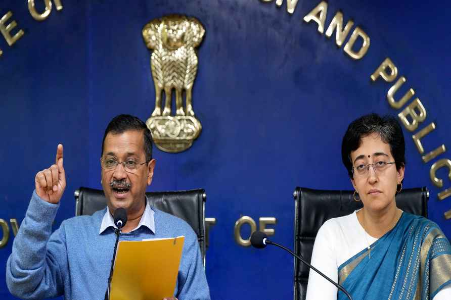 New Delhi: Delhi Chief Minister Arvind Kejriwal addresses a press...