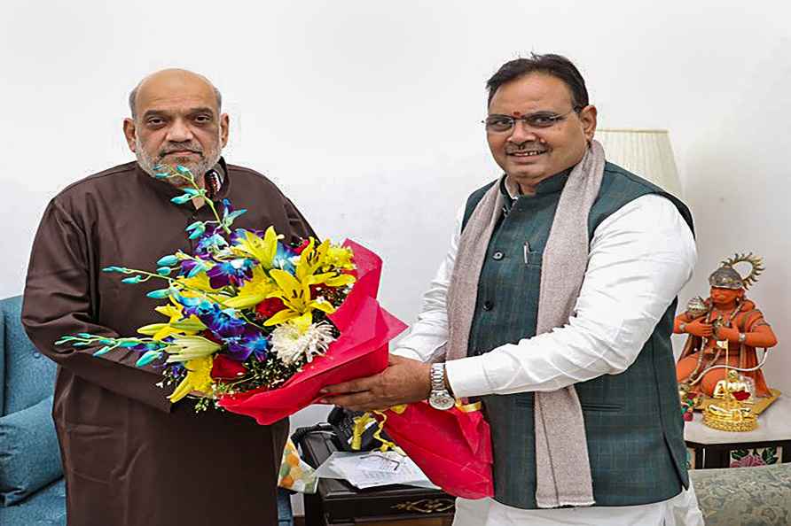 HM Shah, CM Bhajan Lal meet