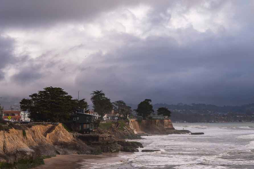 Storm clouds hang over East Cliff Drive Thursday, Feb. 1, 2024, ...