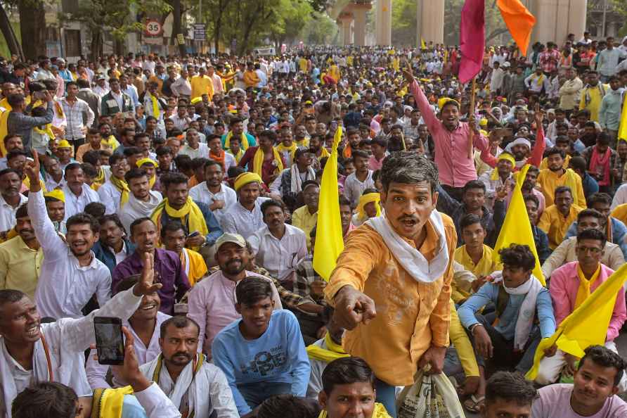 Adivasi Gond Gowari Community protest for reservation in Nagpur