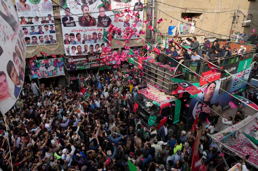 Bilawal Bhutto Zardari during election campaign rally