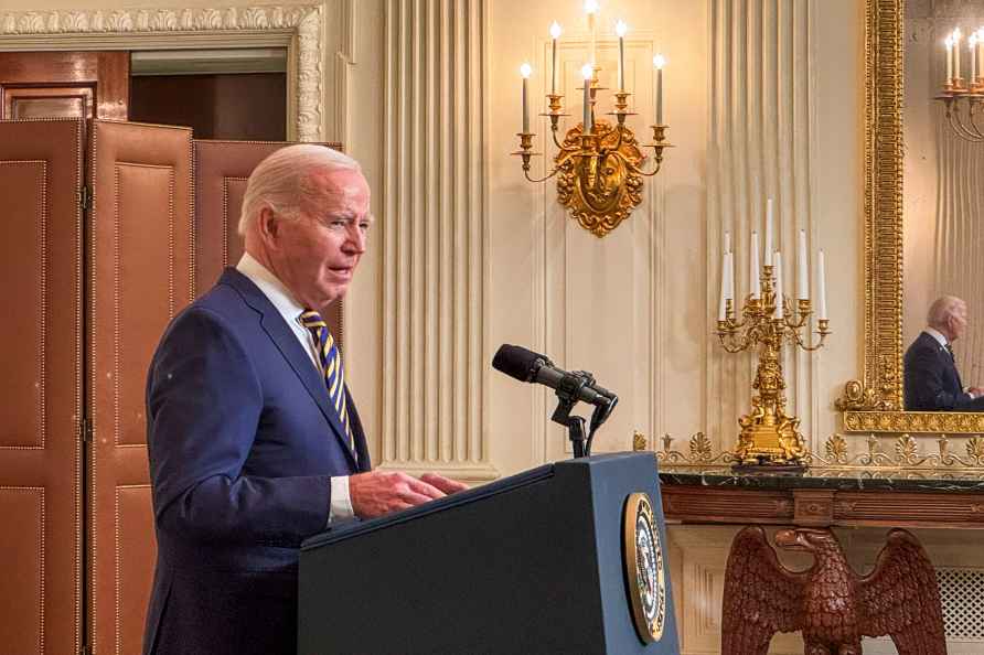 US President Joe Biden delivers remarks