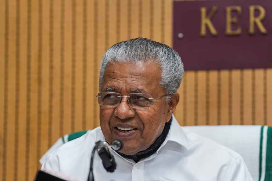 New Delhi: Kerala Chief Minister Pinarayi Vijayan addresses a press...