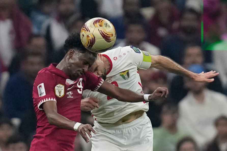 Asian Cup final soccer match between Qatar and Jordan