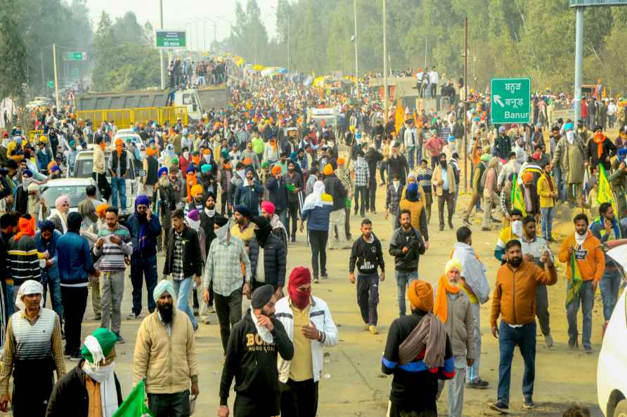 Farmers gather at Shambhu border