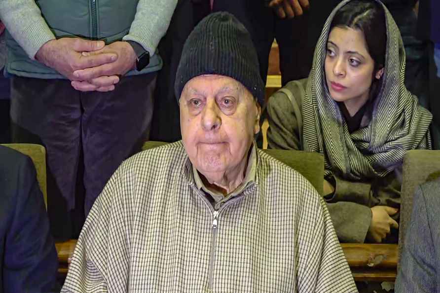 Farooq Abdullah addressing media