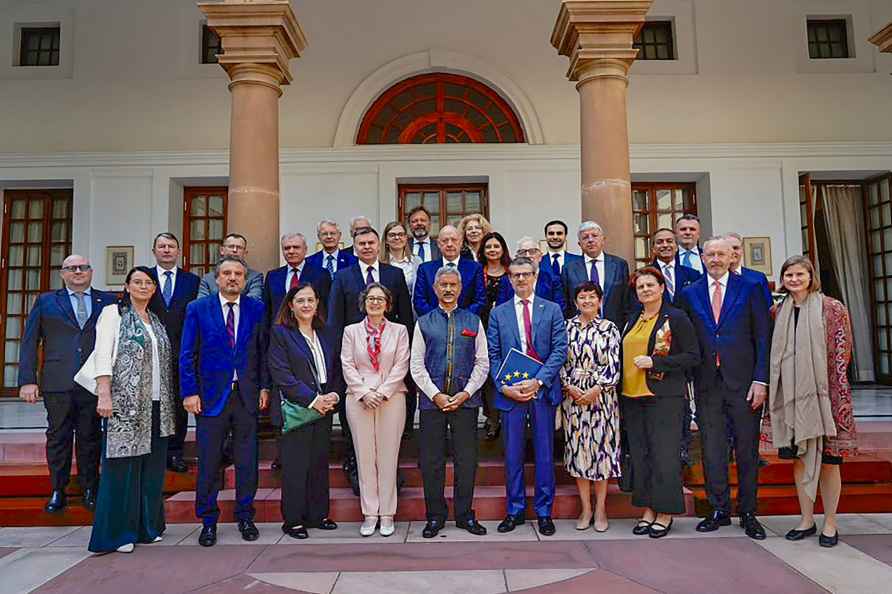 S Jaishankar with EU Ambassadors