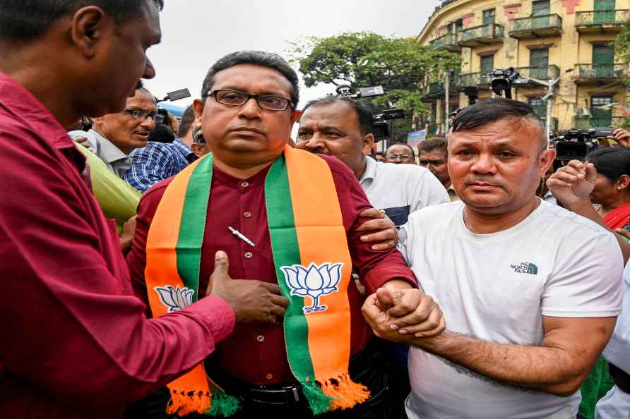 BJP protest against Ananya Banerjee of TMC