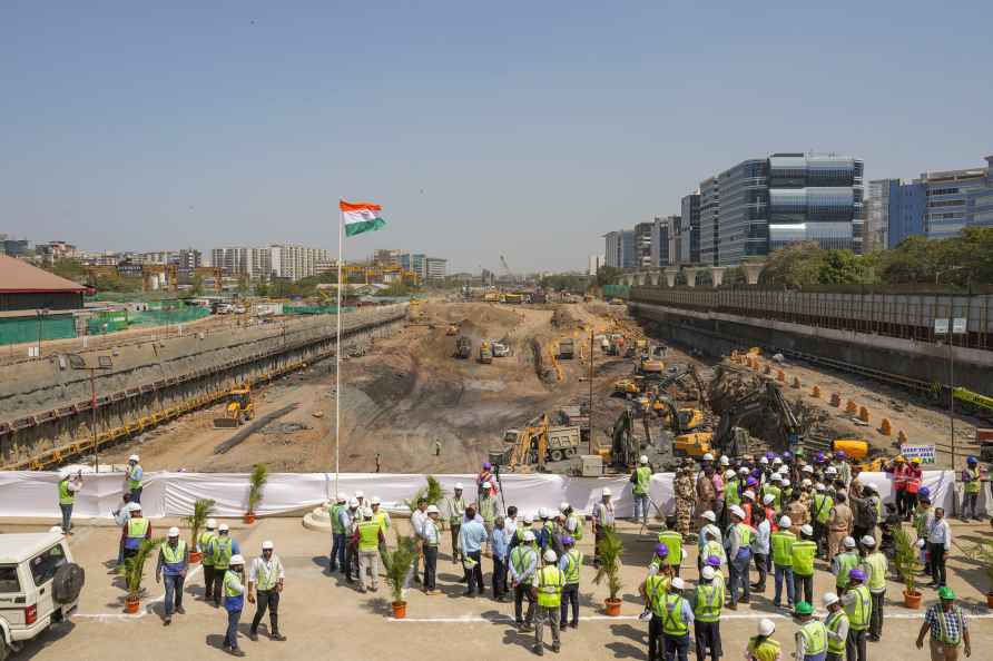 Bullet train station construction site