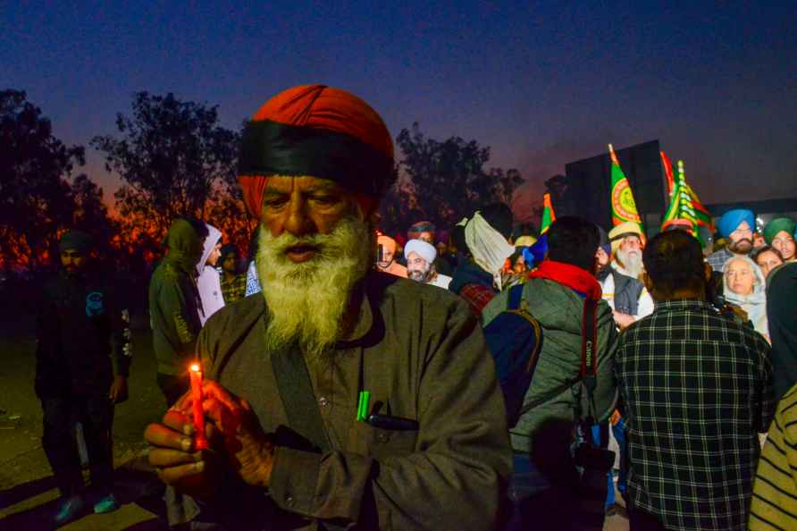 Farmers' candlelight vigil at Shambhu border