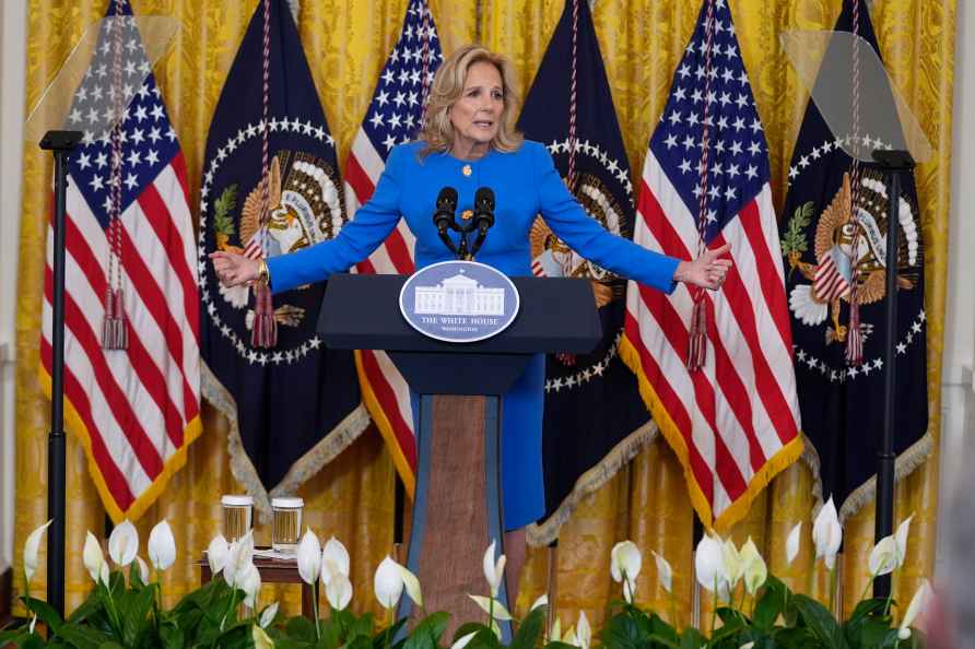 First lady Jill Biden speaks to the National Governors Association...