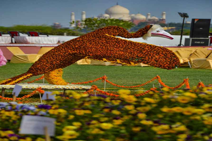 Flower exhibition near Taj Mahal