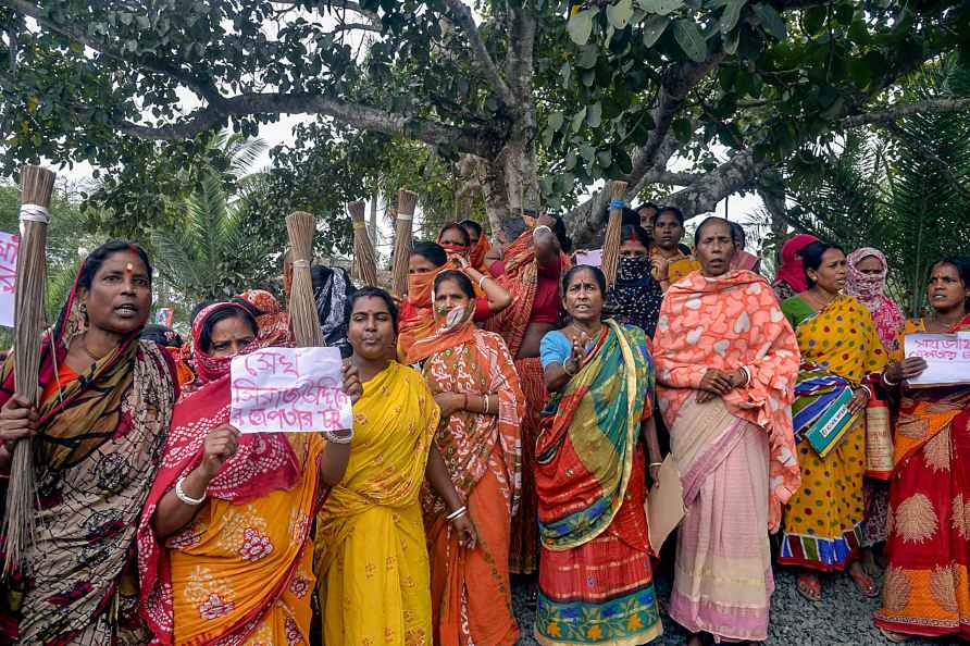 Protest for arrest in Sandeshkhali incident