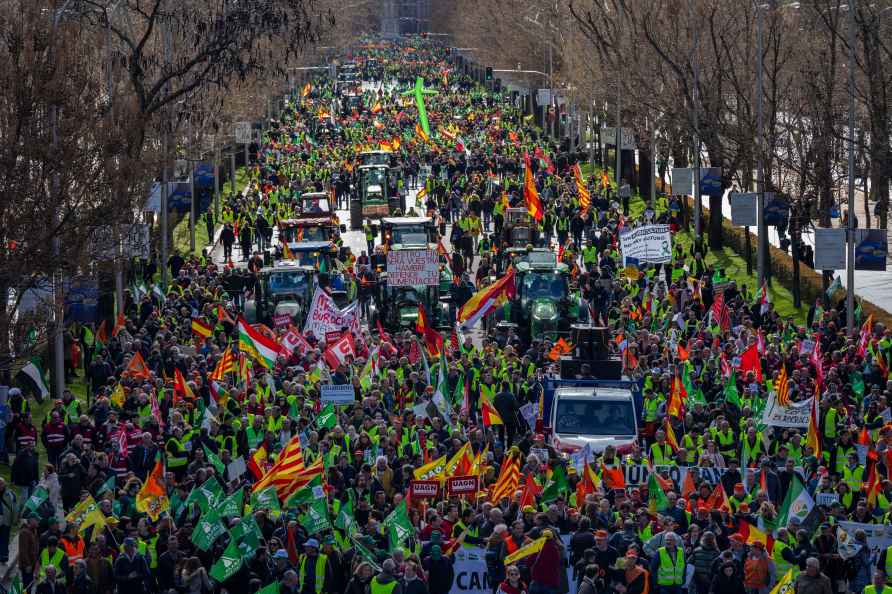 Farmers rally in Madrid