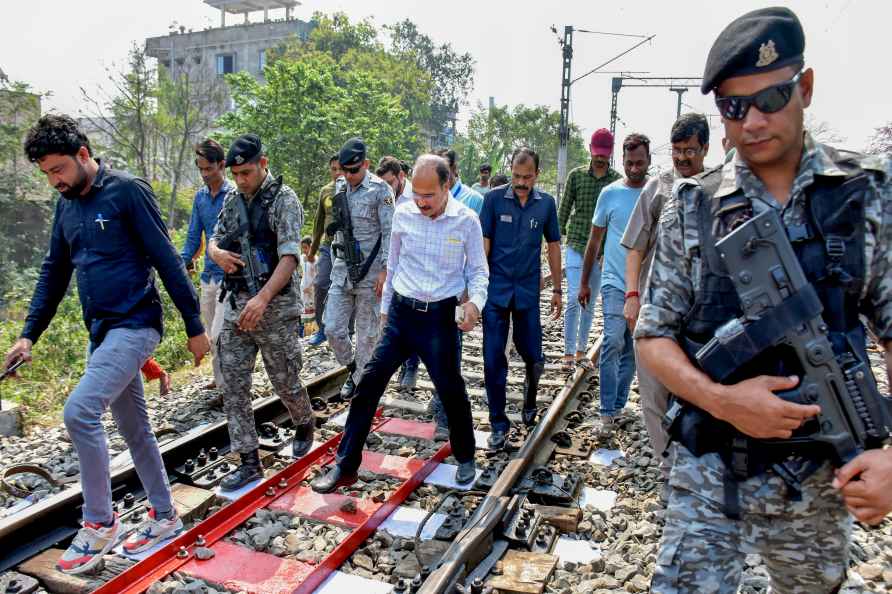 Adhir Ranjan Chowdhury at Beldanga Railway Station