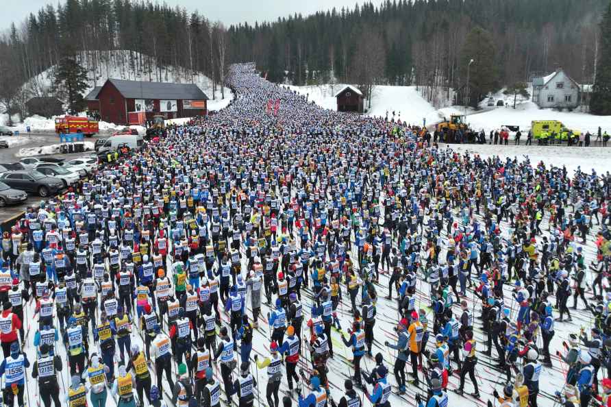 Cross-country ski classics race Vasaloppet in Saelen