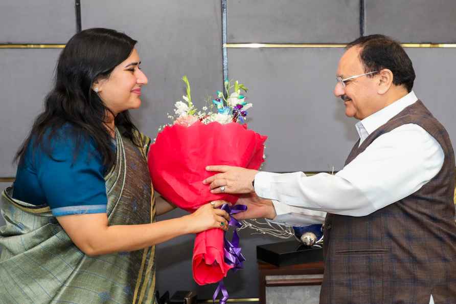 JP Nadda, Bansuri Swaraj meet