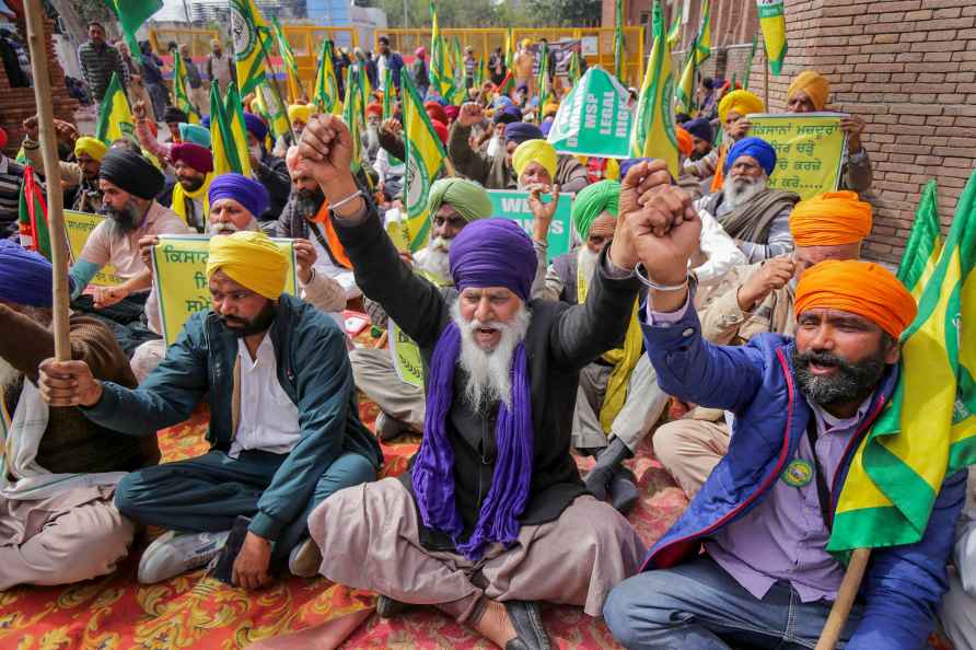 BKU members protest in Amritsar