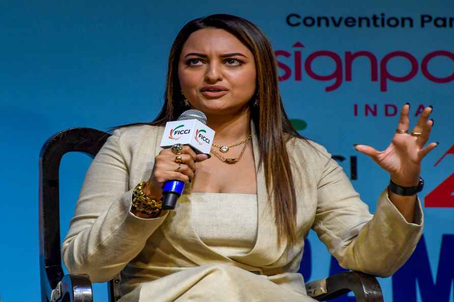 Mumbai: Bollywood actress Sonakshi Sinha speaks at a session during...