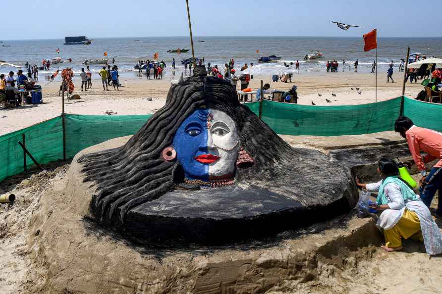 Sand art of Lord Shiva