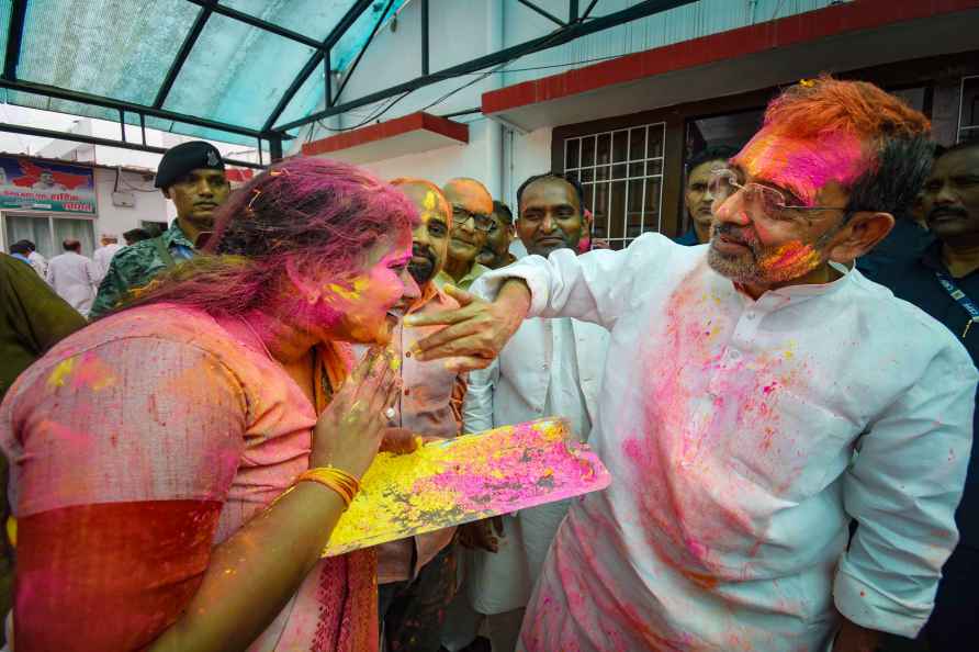 Upendra Kushwaha with supporters