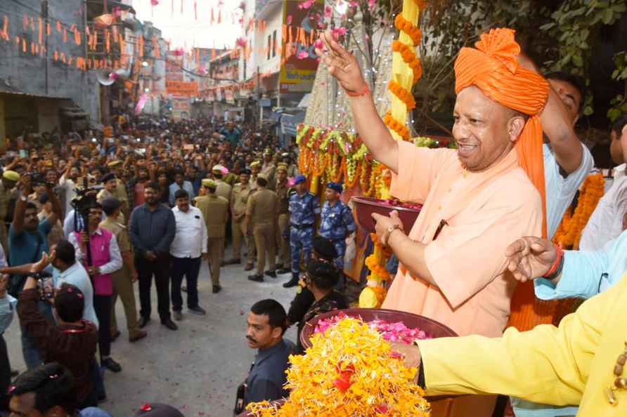 Yogi at Holika Dahan utsav