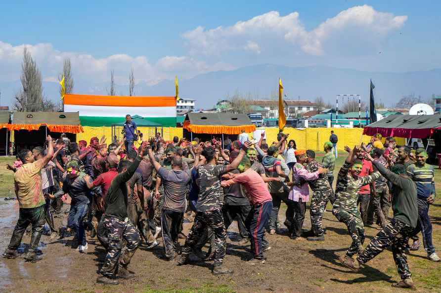 SSB personnel celebrate Holi