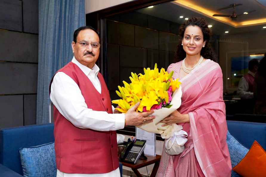 JP Nadda, Kangana Ranaut meet