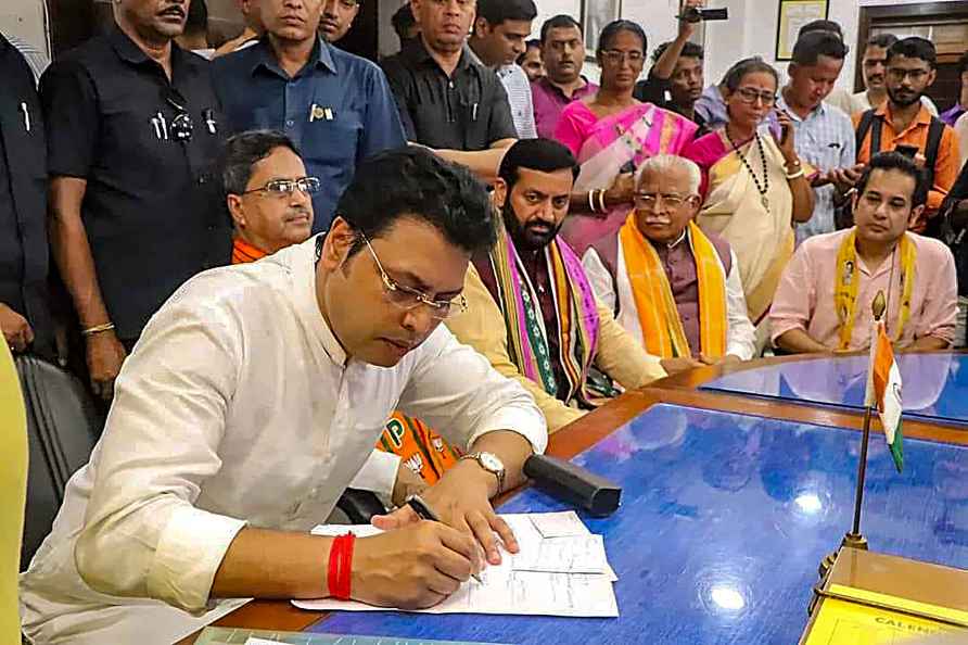 Biplab Kumar Deb files nomination for LS polls