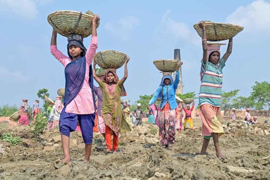 Women labourers at brick kiln