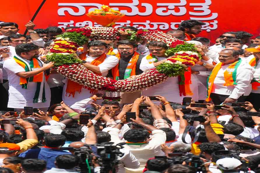 Tejasvi Surya's nomination file rally