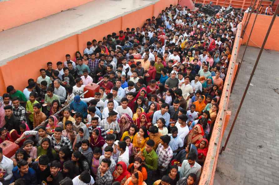 Navratri festival: Devotees in Moradabad